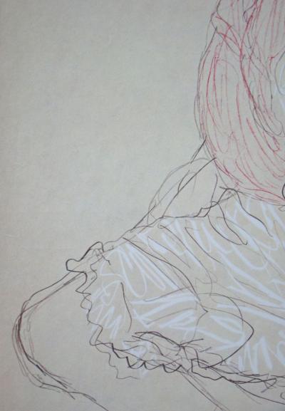 Gustav KLIMT (d’après), Dessin érotique, 1978 - Lithographie offset signée 2