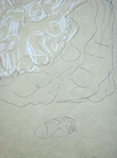 Gustav KLIMT (after), Erotic drawing, 1978 - Offset lithography signed 2