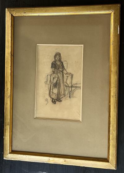 Félicien ROPS - Dessin original signé 2