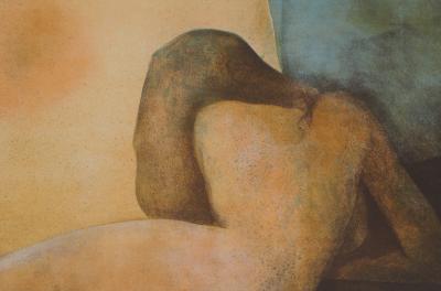 Claude GAVEAU : Nu de dos - Lithographie originale signée 2