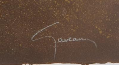 Claude GAVEAU : Nu de dos - Lithographie originale signée 2