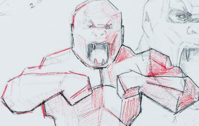 Richard ORLINSKI : La naissance du Kong - Digigraphie signée 2