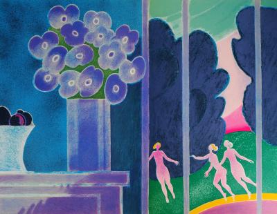 Albert ZAVARO: The Three Graces - Original signed lithograph 2