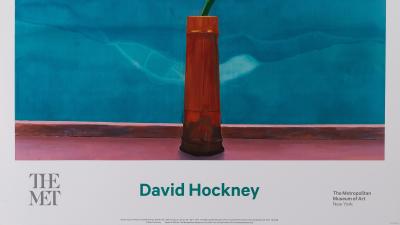 David HOCKNEY : Mount Fuji and Flowers - Affiche originale en couleurs 2