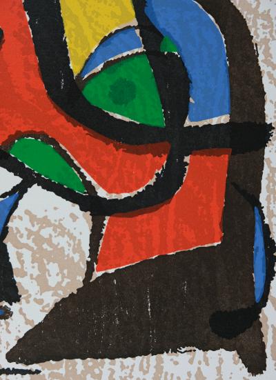 Joan MIRO : Femme et oiseau - Gravure originale en couleurs 2