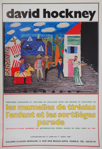 David Hockney: Theatre, Tiresias - Original color poster 2
