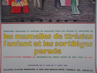 David Hockney: Theatre, Tiresias - Original color poster 2