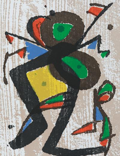 Joan MIRO : Papillon dansant - Gravure originale en couleurs