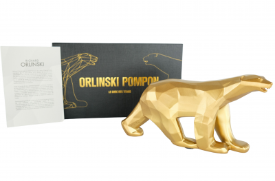 Richard ORLINSKI : Ours Pompon (Gold Edition) - Sculpture originale 2