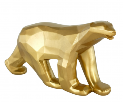 Richard ORLINSKI : Ours Pompon (Gold Edition) - Sculpture originale 2