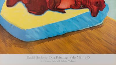 David Hockney: Dogs Painting - Original color poster 2