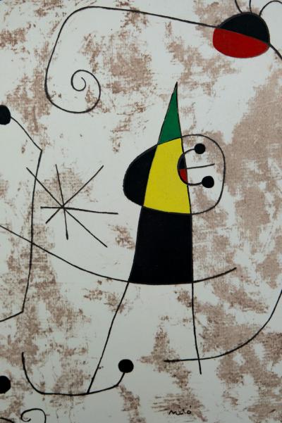 Joan MIRO : Personnage dans la nuit - Pochoir original signé 2