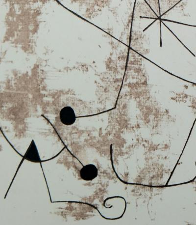 Joan MIRO : Personnage dans la nuit - Pochoir original signé 2