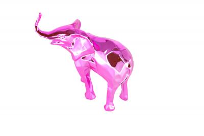 Richard ORLINSKI : Elephant (Pink edition) - Sculpture originale 2