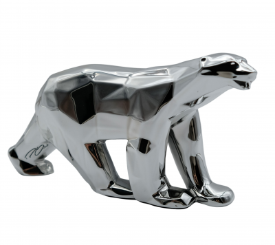 Richard ORLINSKI : Ours Pompon (Silver edition) - Sculpture originale 2