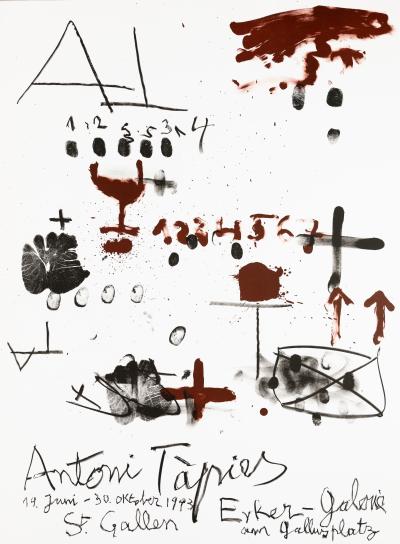 Antoni TAPIES : Galerie Erker - Lithographie originale 2