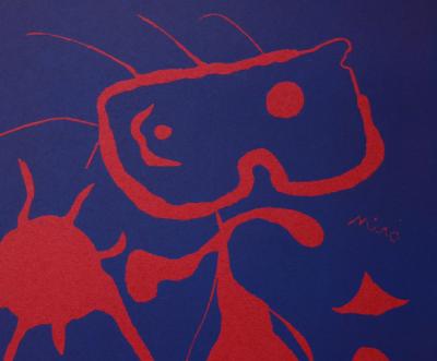 Joan Miró (1893-1983) - Man in the Red Sun - Original linocut 2