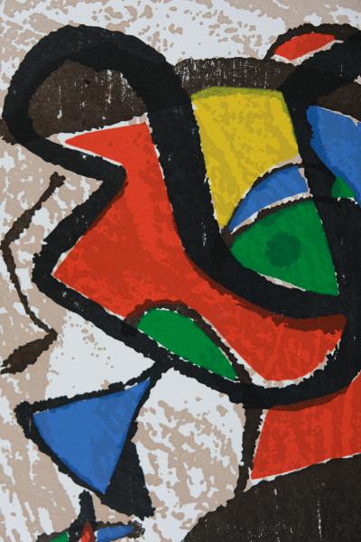 Joan MIRO : Femme et oiseau - Gravure originale en couleurs 2