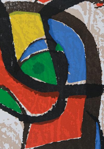 Joan MIRO : Femme et oiseau - Gravure originale en couleurs 2