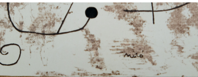 Joan MIRO : Personnage dans la nuit - Pochoir original signé 2