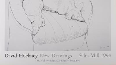 David HOCKNEY : Stanley and Boodge - Affiche originale vintage 2