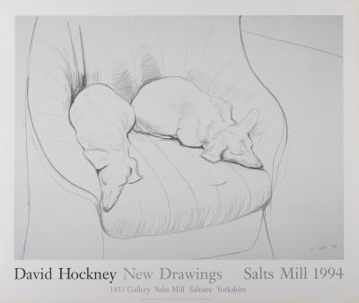 David HOCKNEY : Stanley and Boodge - Affiche originale vintage 2