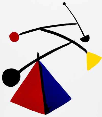 Alexander Calder: Mobiles Exhibition in Prague - Original Lithograph 2