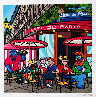 Richard ORLINSKI : Café de Paris - Digigraphie Numerotée à la main et Signé 2