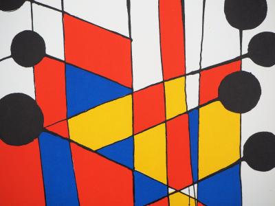 Alexander CALDER : Mosaïque et Ballons noirs - Lithographie originale 2