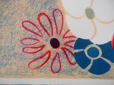 Albert ZAVARO: The Bouquet at the Window - Original Signed Lithograph 2