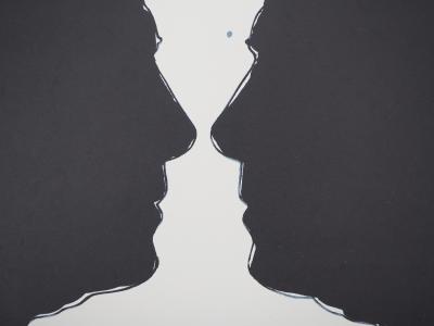 Jasper JOHNS : Coupe aux deux Picasso - Lithographie originale signée 2