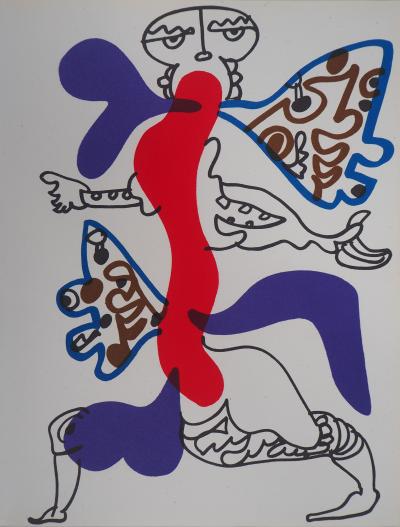 Charles LAPICQUE: The Butterfly Woman - Original Lithograph 2