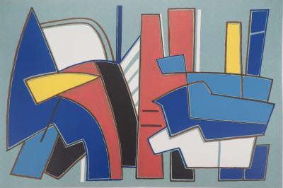 Alberto MAGNELLI: Blue Composition - Original Lithograph 2