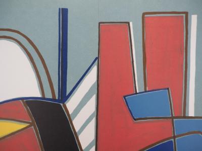 Alberto MAGNELLI: Blue Composition - Original Lithograph 2