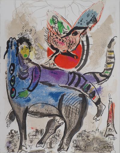 Marc CHAGALL : La vache bleue - Lithographie originale