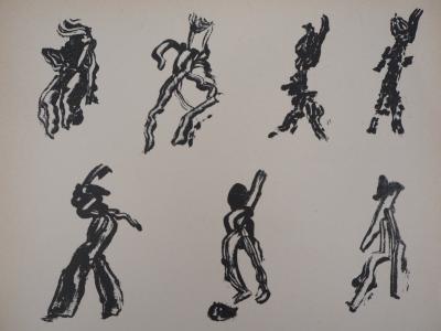 Henri Michaux: Lettrism 10 figures - Original lithograph 2