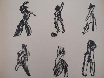 Henri Michaux: Lettrism 10 figures - Original lithograph 2