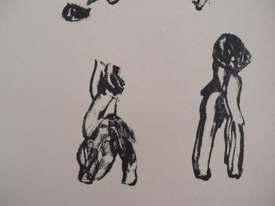 Henri Michaux: Lettrism 10 figures - Original lithograph 2