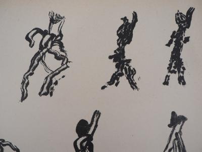 Henri Michaux: Lettrism 10 figures - Original lithograph 2