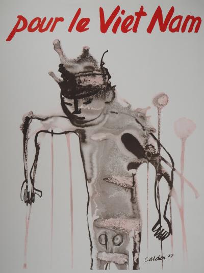 Alexander Calder: For Vietnam - Original signed lithograph 2