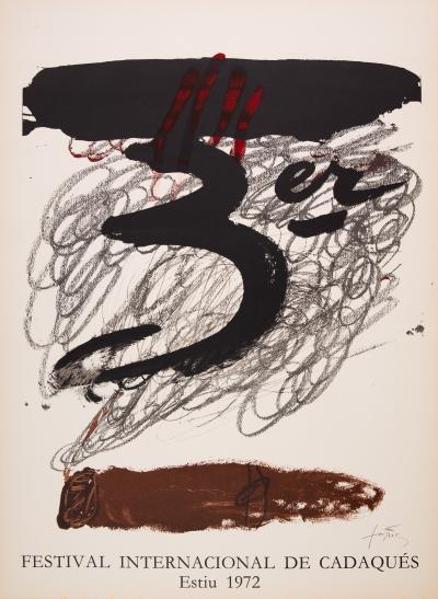 Antoni TAPIES: Cadaques Festival - Original signed lithograph 2