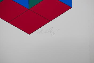 Victor VASARELY : Composition cinétique Bi Hexa - Sérigraphie originale signée 2