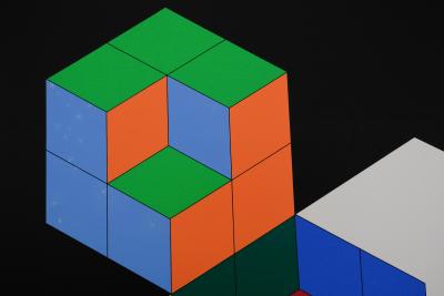 Victor VASARELY : Composition cinétique Bi Hexa - Sérigraphie originale signée 2