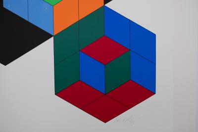 Victor VASARELY : Composition cinétique Bi Hexa - Sérigraphie originale signée 2