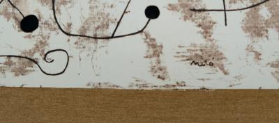 Joan MIRO : Personnage dans la nuit - Pochoir original signé 2