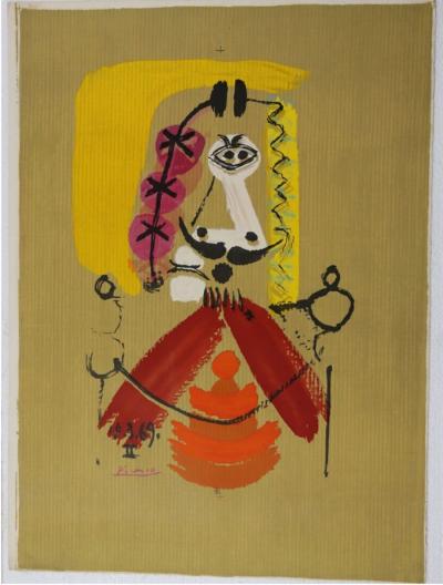 Pablo PICASSO  - Portraits Imaginaires, 1969 - Lithographie 2