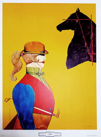 Richard Lindner,  Girl in Riding Habit, sérigraphie, vers 1970 2