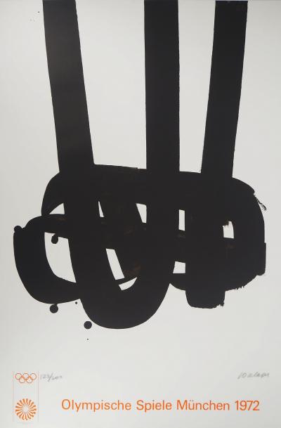 Pierre SOULAGES - Jeux Olympiques de Munich, 1972 - Lithographie signée au crayon