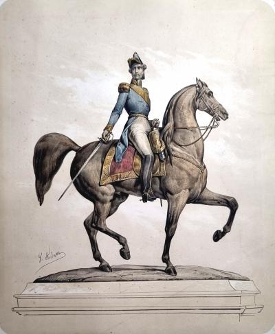 Victor Adam, Le Duc‑d’Orléans, dessin couleurs, vers 1844 2
