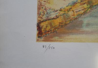 Louis Lamarque - Bords de grêve - Lithographie originale signée au crayon et numérotée 2
